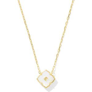 NEW Kendra Scott Dira 18k Gold Vermeil Carved Stone Pendant Necklace - NWT